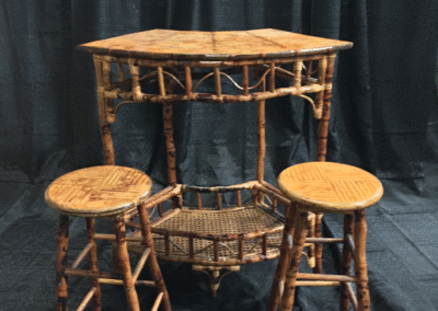 Bamboo Bar w/ 2 stools  $65.00