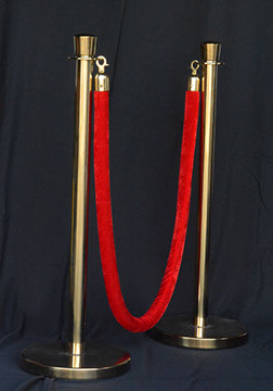 Stanchion Rope Red, Gold, Black $8.00